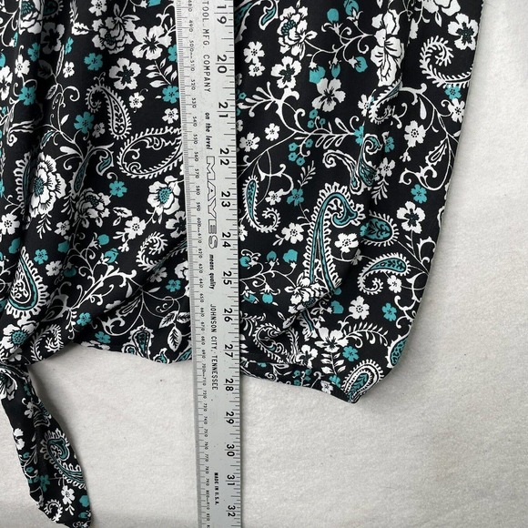 Talbots Womens Plus Size 2X Printed Lightweight Polyester 3/4 Sleeve Blouse Top - Picture 8 of 15